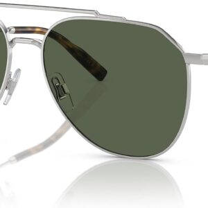 Dolce & Gabbana Sunglasses DG 2296 05/9A Silver Dark Green