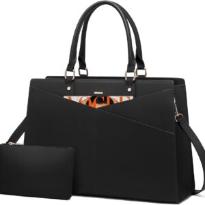 LOVEVOOK Laptop Tote Bag for Women, Leather Business Office ...