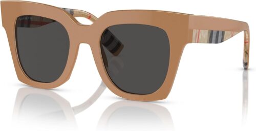 BURBERRY BE 4364 404287 Beige Plastic Square Sunglasses Dark...