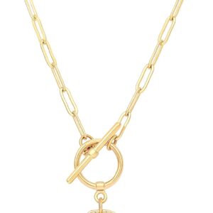 Aobei Pearl 18K Gold Moon Star Lion Evil Eye Pendant