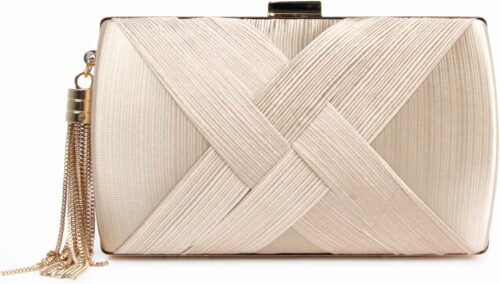Lanpet Women's Evening Clutch Bags Silk Satin Party Handbags...