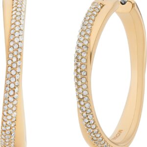 Michael Kors Gold-Tone Hoop Earrings for Women; Huggie Earri...