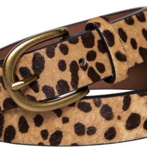 JIEDE Womens Leopard Print Belt Animal Print Belt for Women