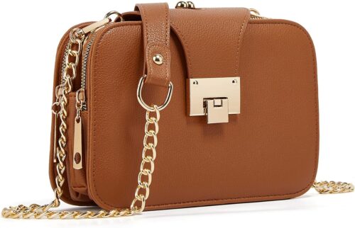 forestfish Ladies Black PU Leather Shoulder Bag Evening Clut...