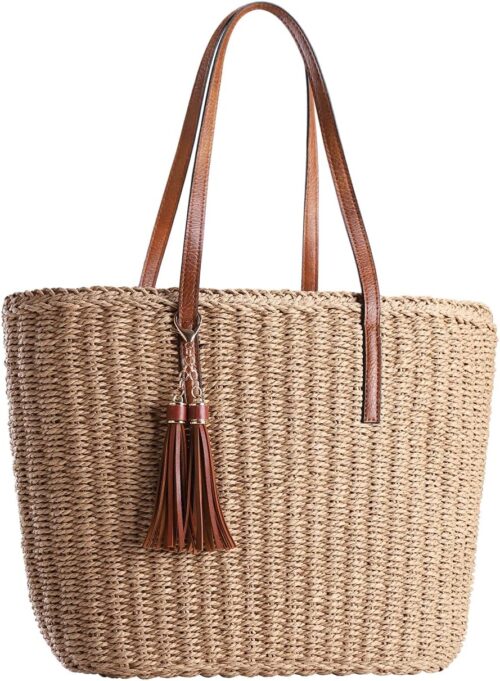 YXILEE Straw Bags For Women | M Size Travel Straw