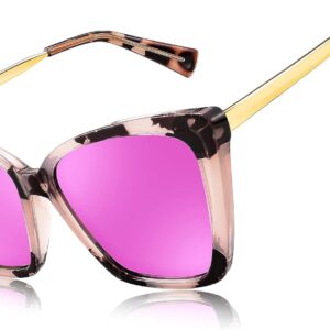 FEISEDY Trendy Polarized Women Sunglasses, Retro Womens Squa...