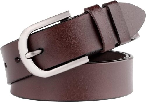 WHIPPY Women Leather Belt for Jeans Pants Dresses Black Ladi...
