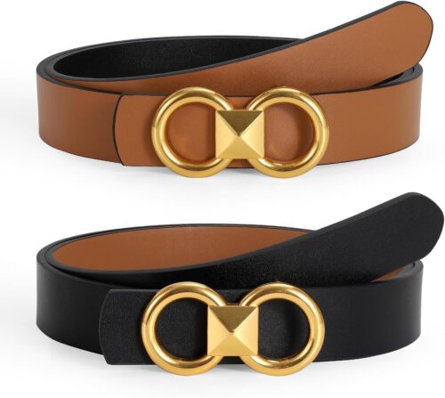 JASGOOD Women Reversible Leather Belt for Jeans Pants Fashio...