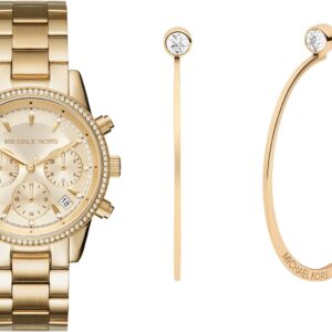 Michael Kors Ritz Women's Watch, Stainless Steel and Pavé Cr...