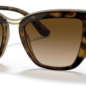 Dolce & Gabbana Women's Round Fashion Sunglasses, Havana/Gra...