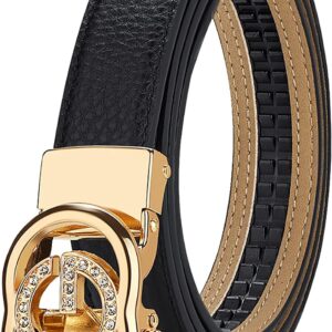 VANANNBA Belts for Women Leather Ratchet Buckle Belt Designe...