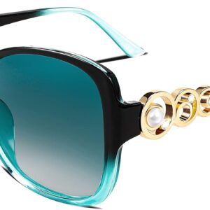 FEISEDY Women's Fashion Sunglasses, Oversized Square Frame w...