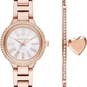 Michael Kors Tayrn Women's Watch and Bracelet Gift Set, Stai...