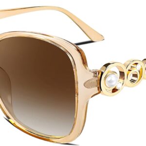 FEISEDY Women's Fashion Sunglasses, Oversized Square Frame w...