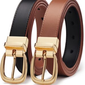 CR Reversible Belts for Women - 1.1" Leather Belt Women