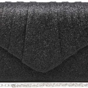 Dasein Women's Evening Bag Pleated Envelope Clutch Handbag W...