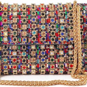 VESONNY Sparkling Rhinestone Evening Clutch Bags - Rhineston...