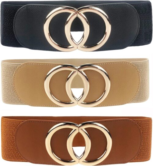 Women's Elastic Wide Stretchy Waist Cinch Belt Waistband For...