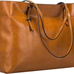 S-ZONE Women Vintage Genuine Leather Tote Shoulder Bag Handb...