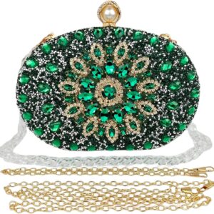 Multicolor Rhinestone Women Evening Clutch Purse Bridal Spar...