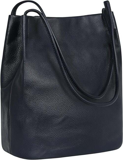 Iswee Genuine Leather Tote Bucket Bags Hobo Shoulder Bags Pu...