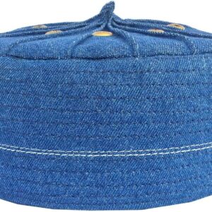 Kufi Men's Unisex Skull Cap Women's Solid Hat Hand Embroider...