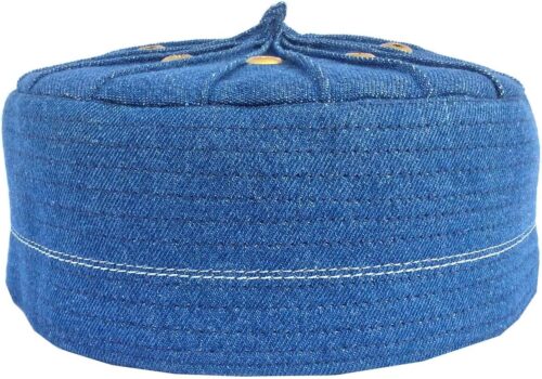 Kufi Men's Unisex Skull Cap Women's Solid Hat Hand Embroider...