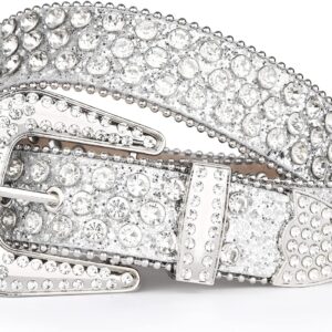 UnFader Womens Men Rhinestone Western Belts Bling Cowgirl De...