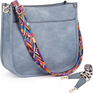 HKCLUF Crossbody Bags for Women Trendy Vegan Leather Hobo Ha...