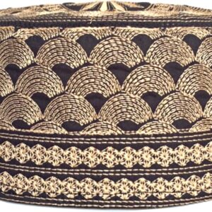 Kufi Men's Unisex Skull Cap Women's Solid Hat Hand Embroider...