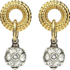 24k Gold Plated, Swarovski Crystal Made in New York Two